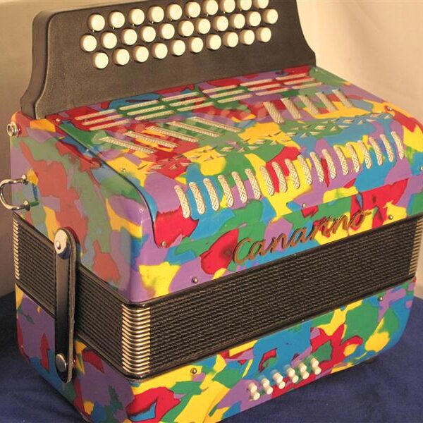 Canarino B system button accordion - multicolour