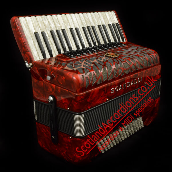 Scandalli Air I 37 key 96 bass 4 voice red piano accordion