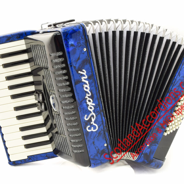 E. Soprani 26 key 48 bass blue accordion