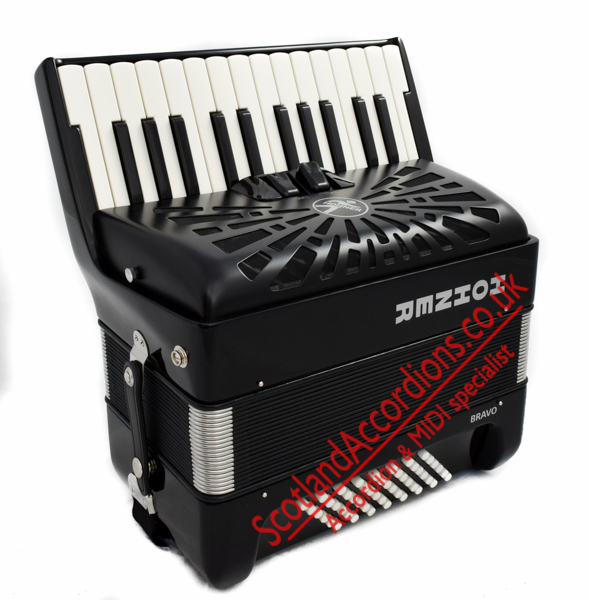 Hohner Bravo 26 key 48 bass black accordion